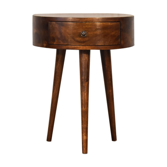 Chestnut Semi Circle Bedside - Home Chairs