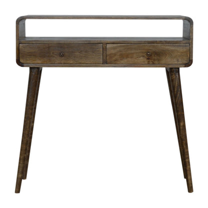 Curved Grey - wash Console Table - Home Chairs