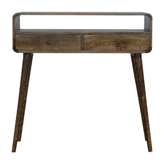 Curved Grey - wash Console Table - Home Chairs