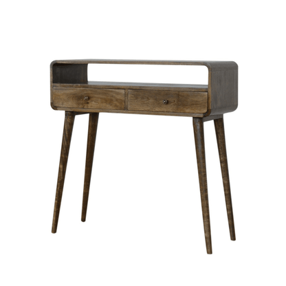 Curved Grey - wash Console Table - Home Chairs