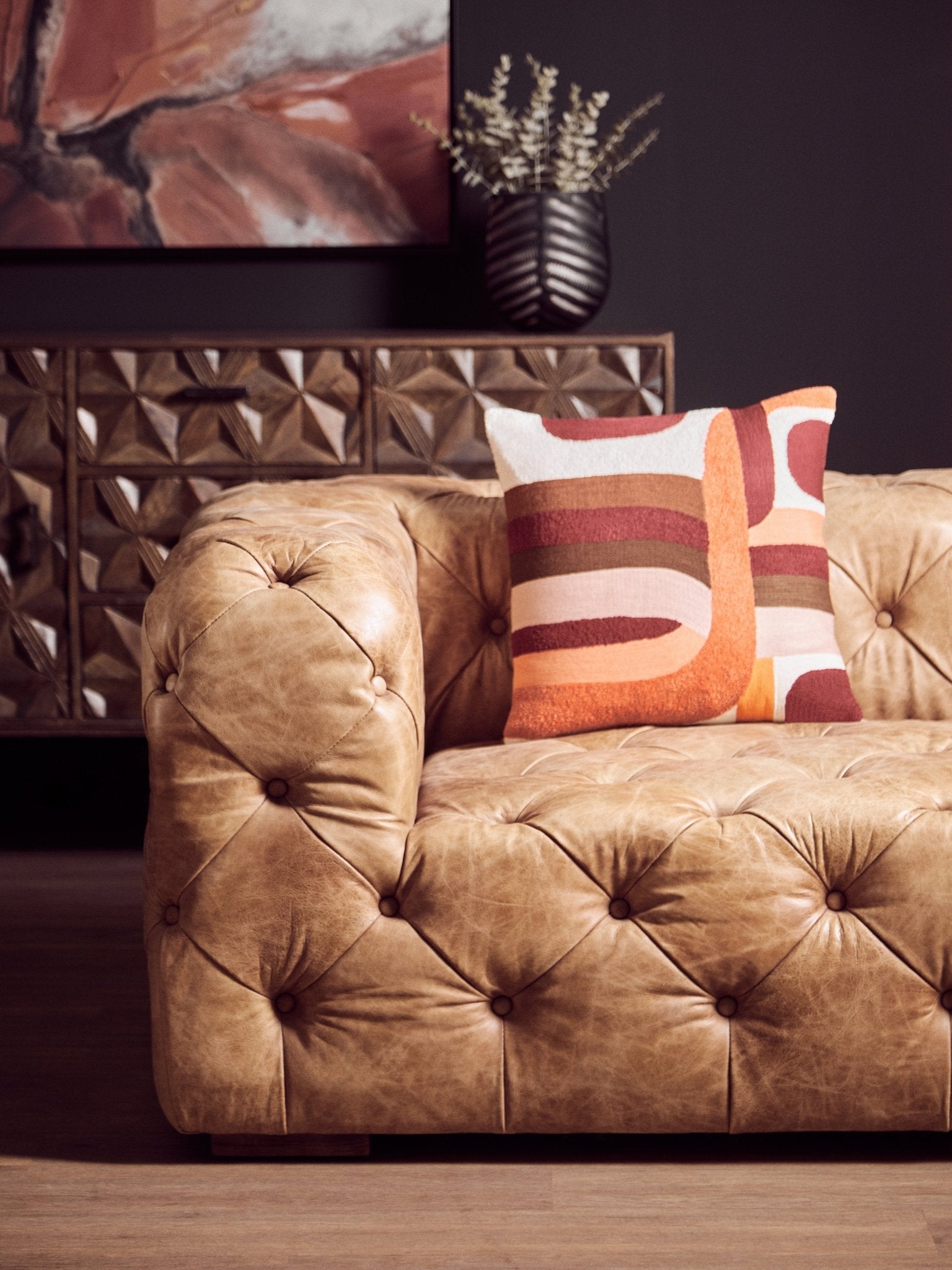 Elle Leather Sofa - Home Chairs