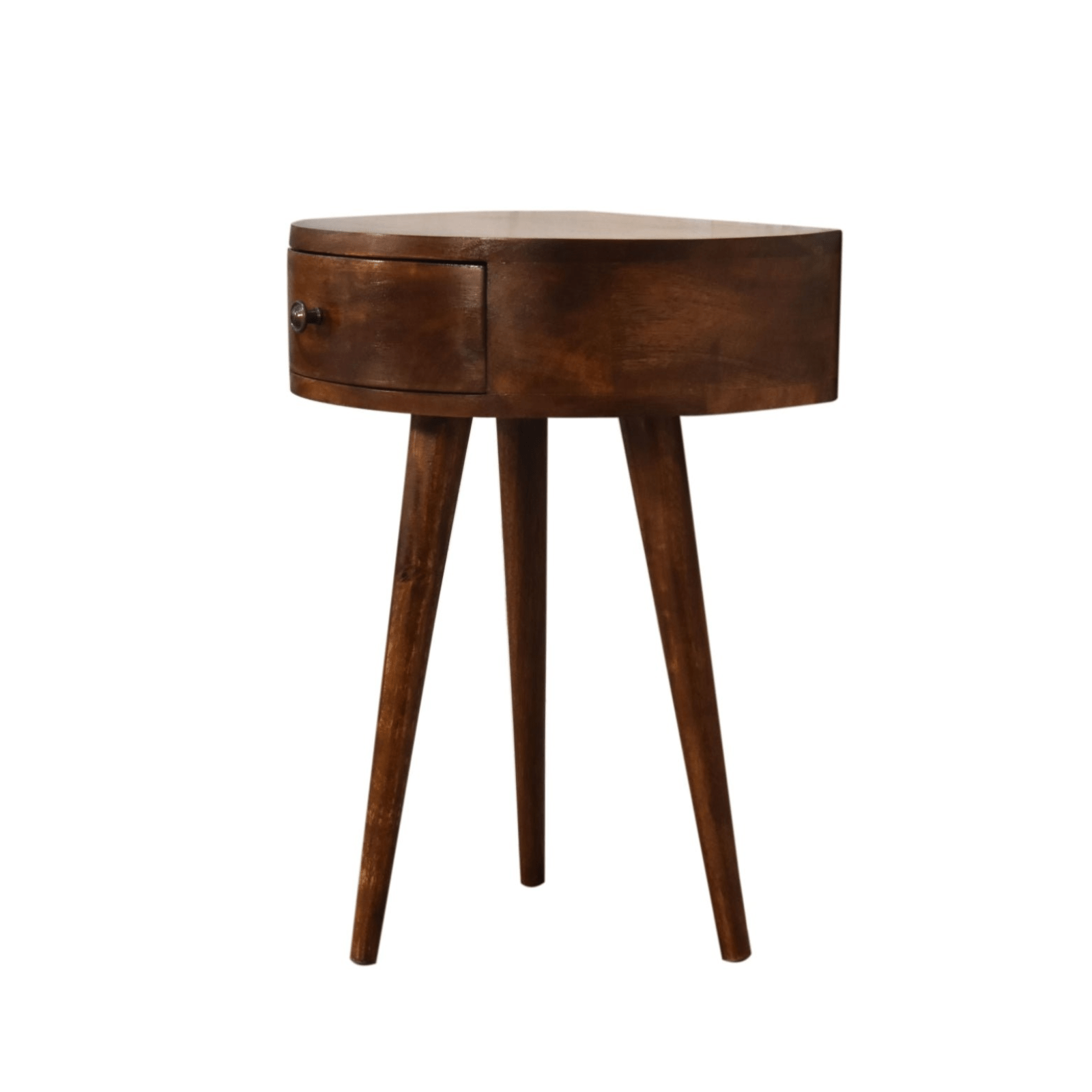 Faye Chestnut Semi Circle Bedside - Home Chairs