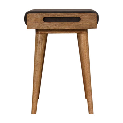 Grey Velvet Tray Style Footstool - Home Chairs