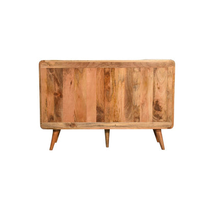 Large Curved Oak - ish Chest - Home Chairs