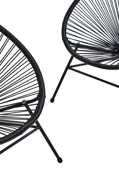 Luna Black Rattan Collection - Home Chairs