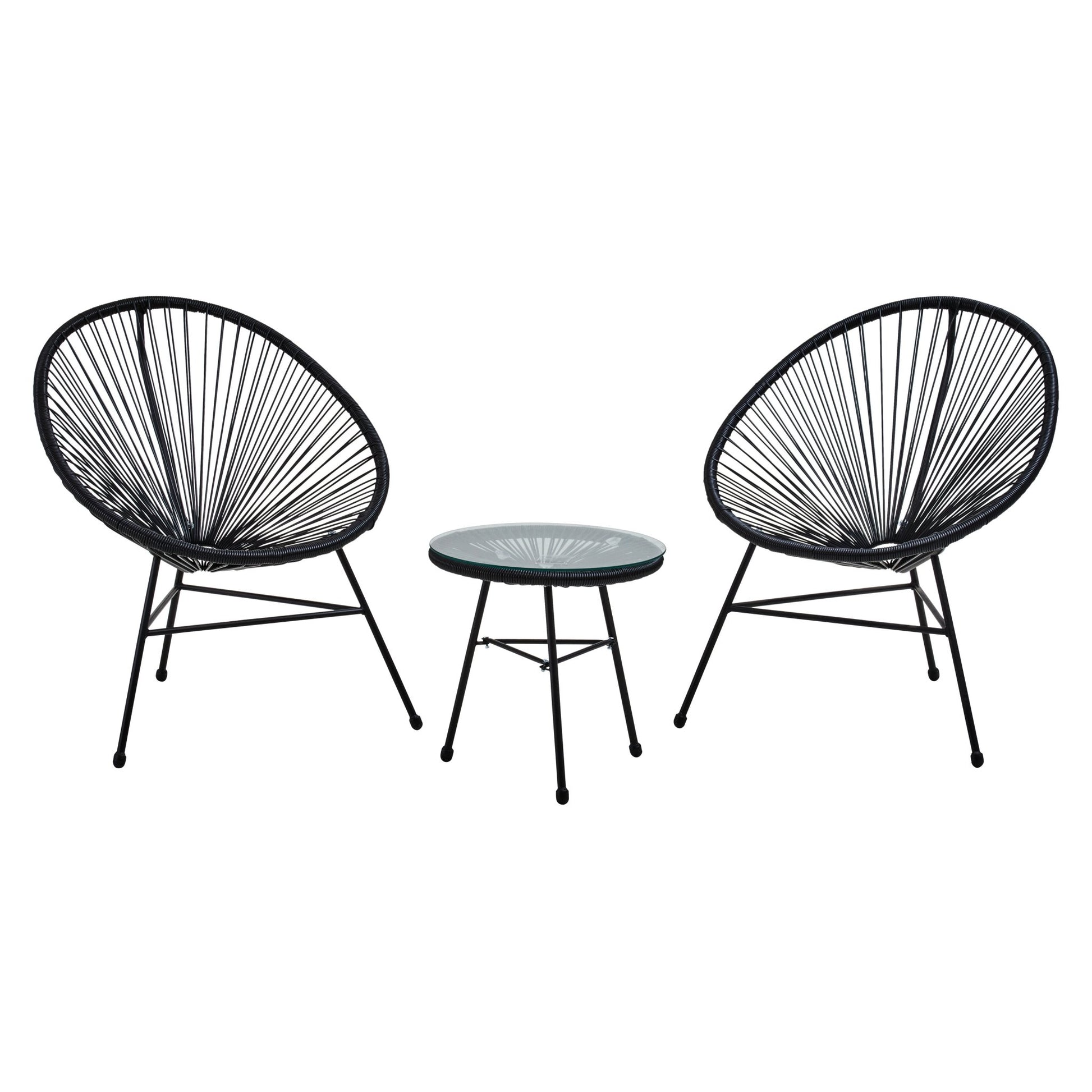 Luna Black Rattan Collection - Home Chairs