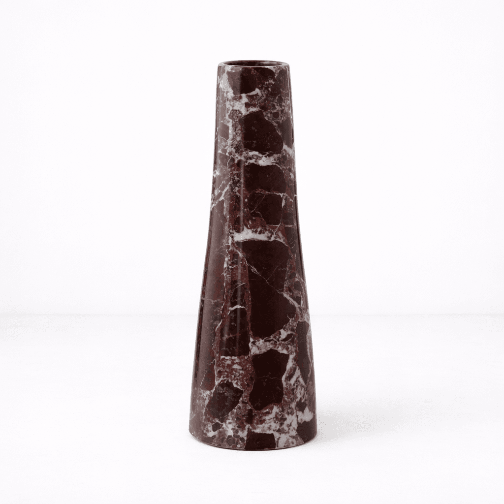 Mabel Vase Red Marble