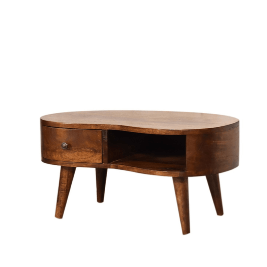 Mini Chesnut Wave Coffee Table - Home Chairs