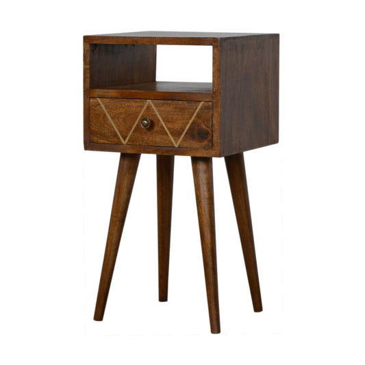 Mini Geo Brass Bedside - Home Chairs