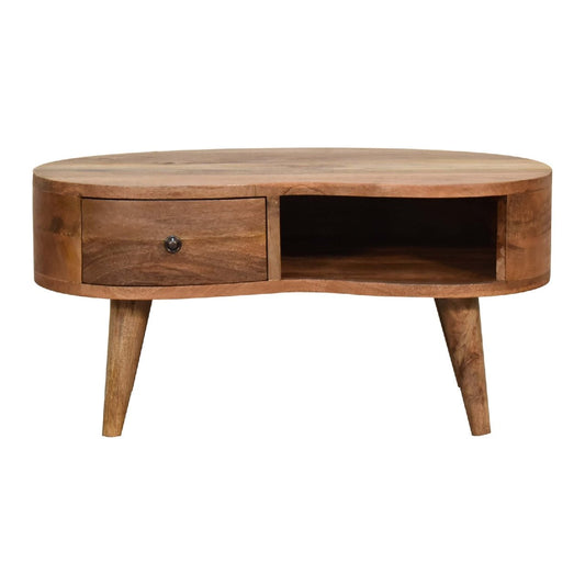 Mini Oak - ish Wave Coffee Table - Home Chairs