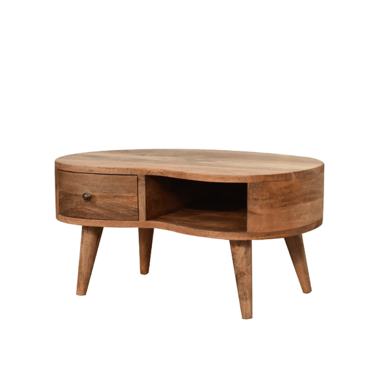 Mini Oak - ish Wave Coffee Table - Home Chairs