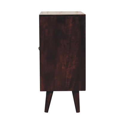 Mini Pineapple Carved Light Walnut Cabinet - Home Chairs