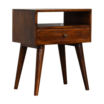 Modern Chestnut Solid Wood Bedside - Home Chairs