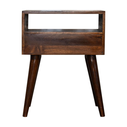 Modern Chestnut Solid Wood Bedside - Home Chairs