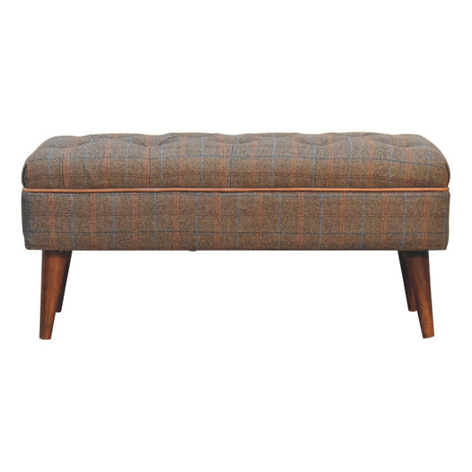 Multi Tweed Buffalo Pipe Bench - Home Chairs