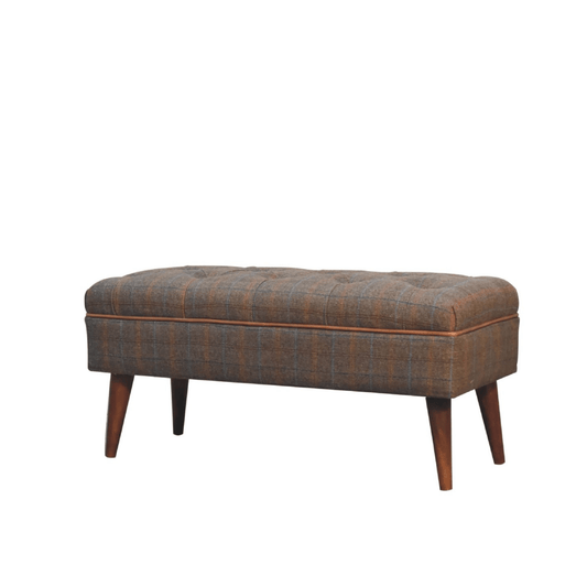Multi Tweed Buffalo Pipe Bench - Home Chairs