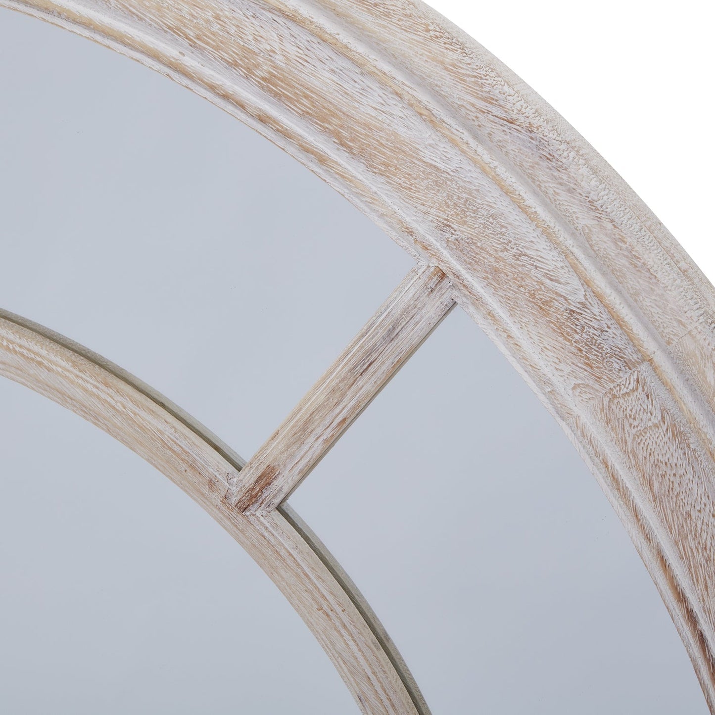 Nell Wood Framed Round Mirror - Home Chairs