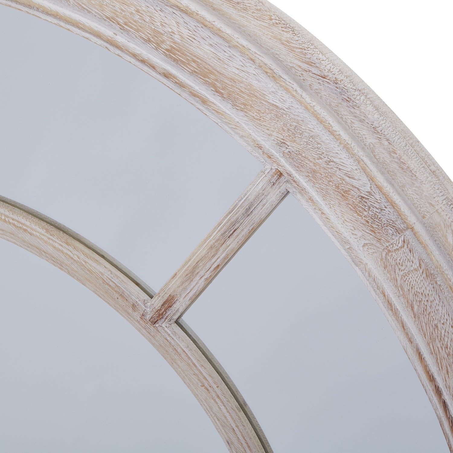 Nell Wood Framed Round Mirror - Home Chairs
