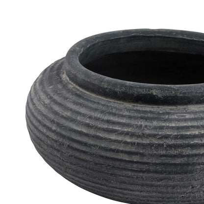 Niki Round Ribbed Planter - Home Chairs
