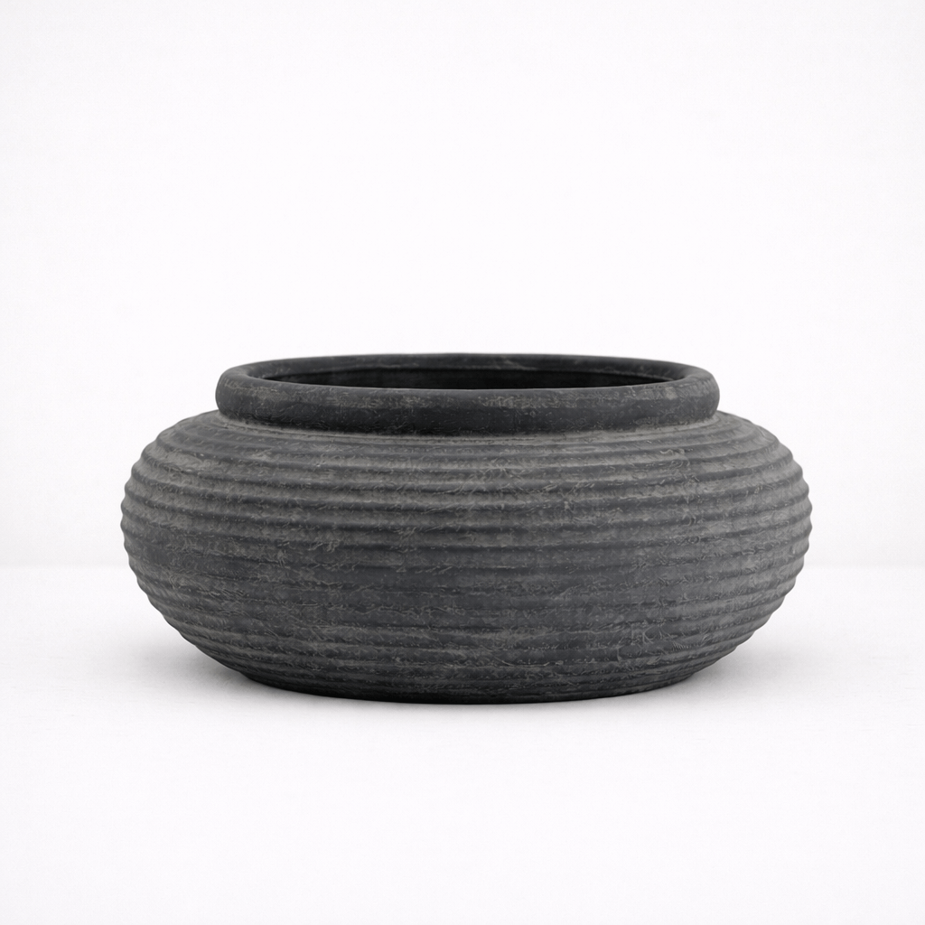Niki Round Ribbed Planter - Home Chairs