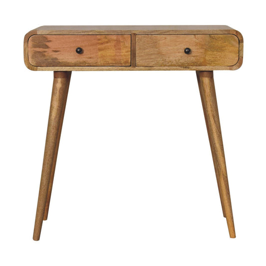 Oak - ish Curved Hallway Table - Home Chairs
