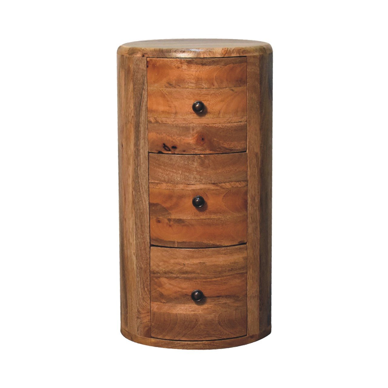 Oak - ish Drum Chest - Home Chairs