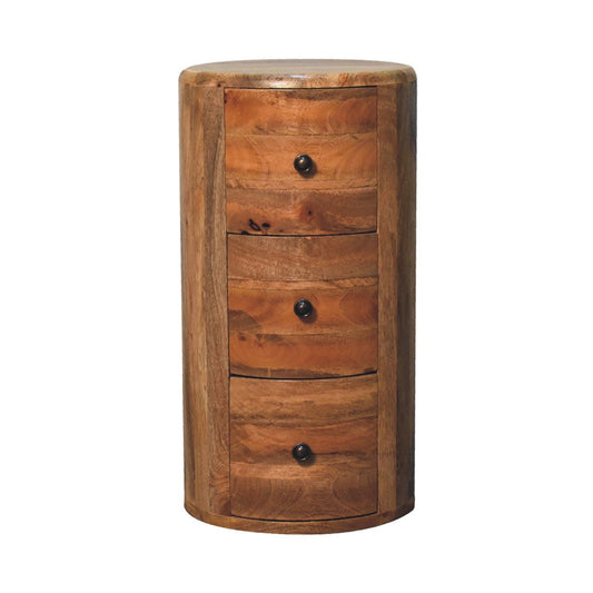 Oak - ish Drum Chest - Home Chairs