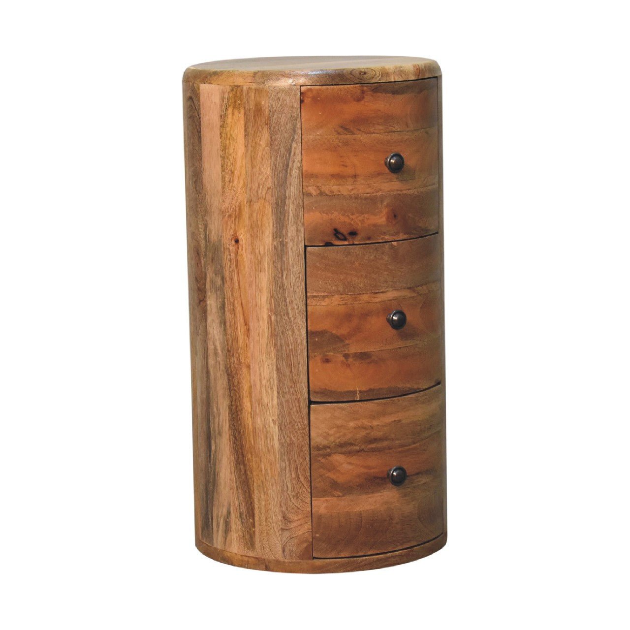 Oak - ish Drum Chest - Home Chairs