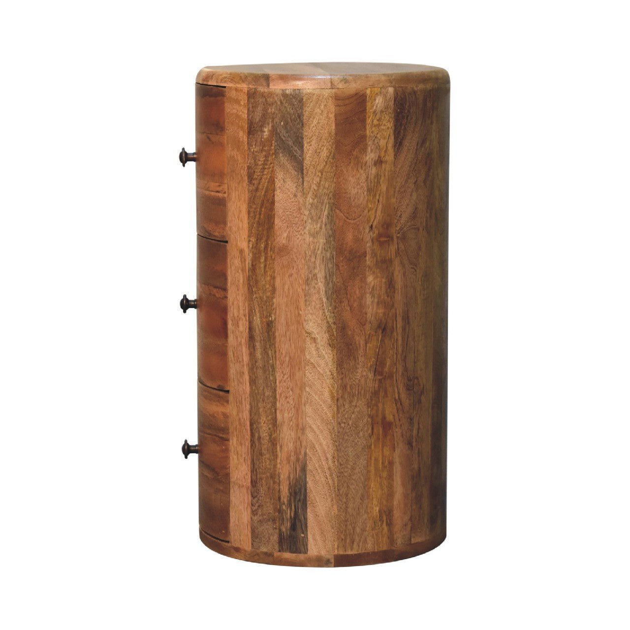 Oak - ish Drum Chest - Home Chairs