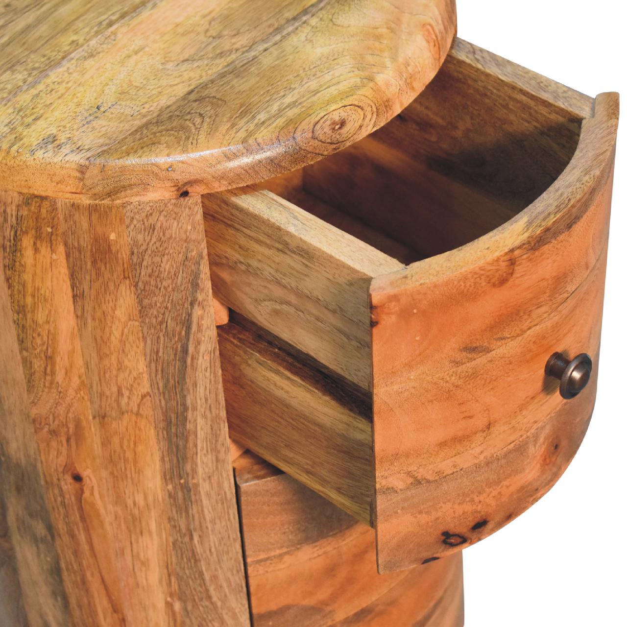 Oak - ish Drum Chest - Home Chairs