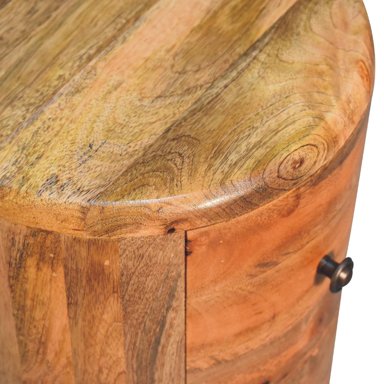 Oak - ish Drum Chest - Home Chairs