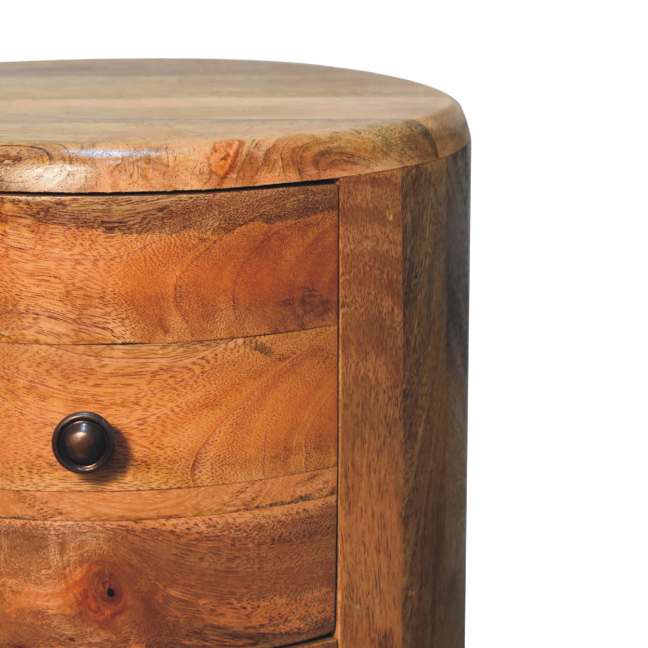 Oak - ish Drum Chest - Home Chairs