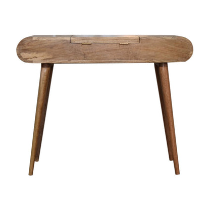 Oak - ish Round Dressing Table - Home Chairs
