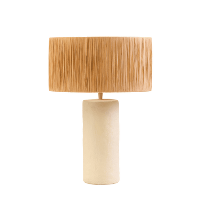 Opal Papier Mache Lamp Natural - Home Chairs