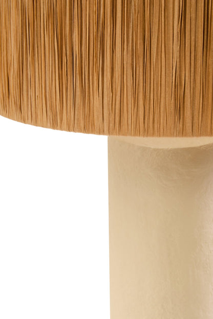 Opal Papier Mache Lamp Natural - Home Chairs