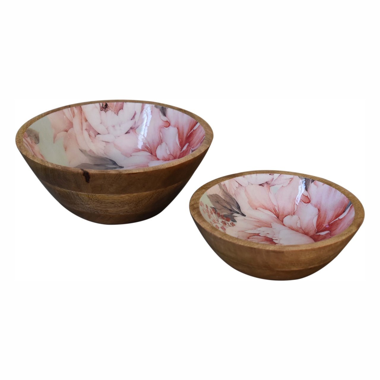 Pink Floral Bowl Set of 2 - Home Chairs