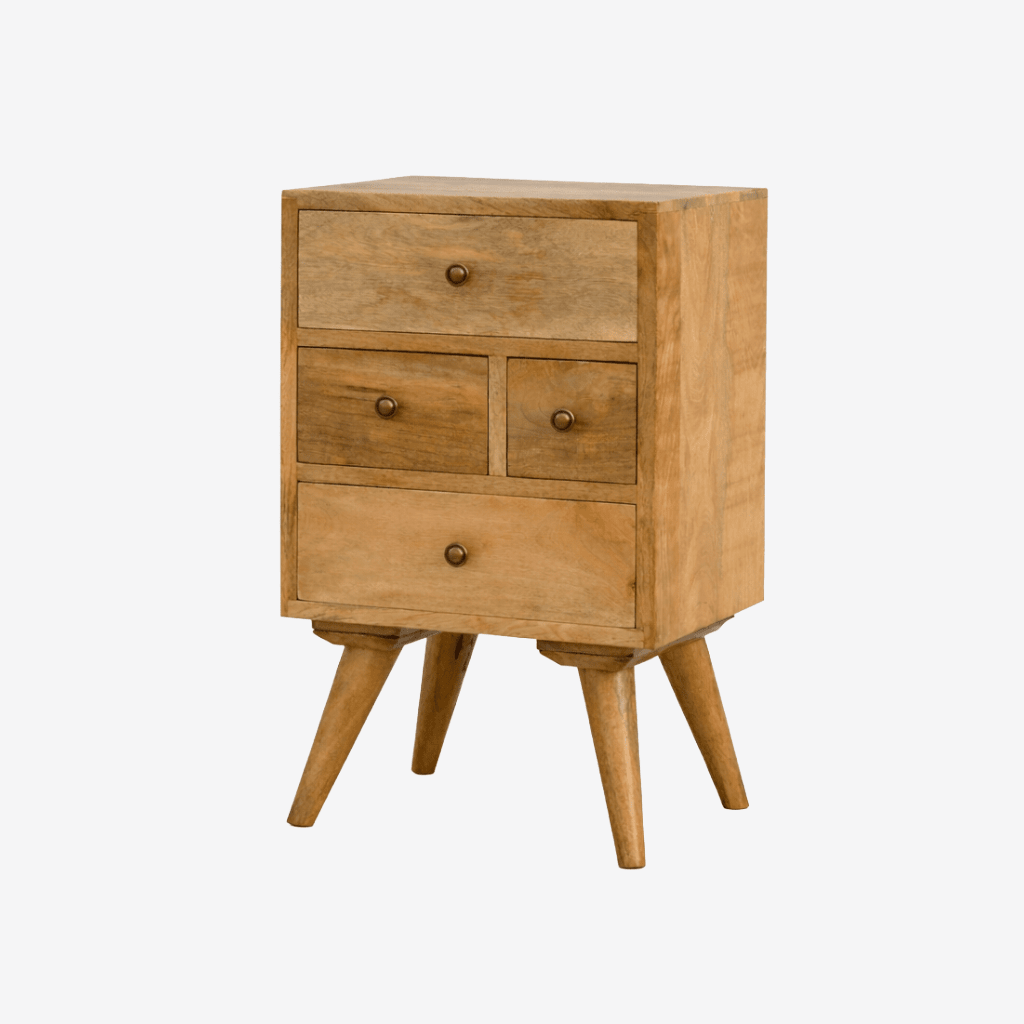 Victoria Four Drawer Bedside Table - Home Chairs