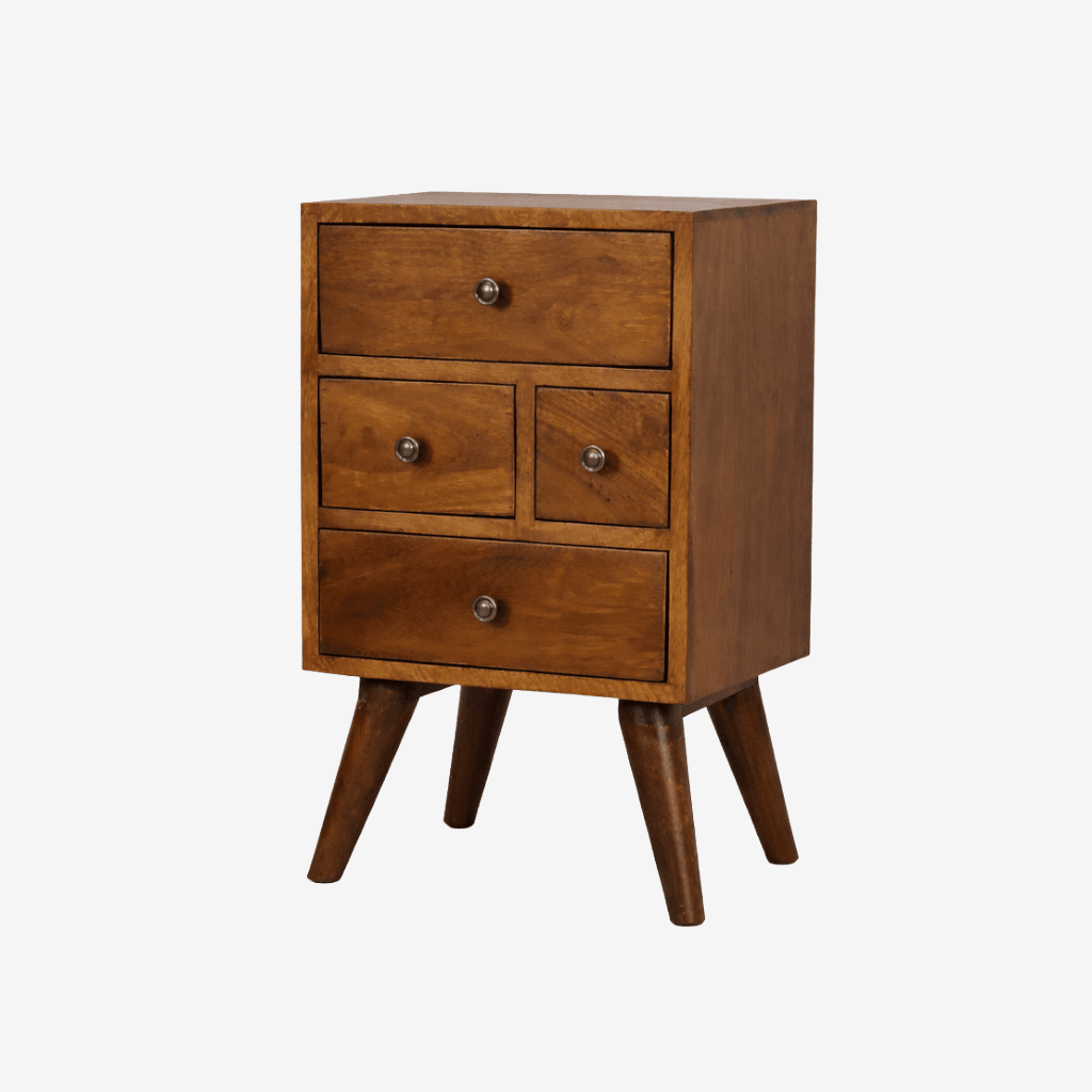 Victoria Four Drawer Bedside Table - Home Chairs