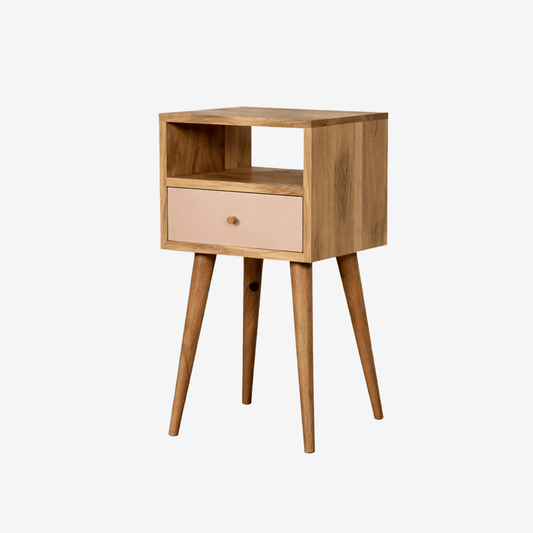 Victoria Mini Blush Bedside Table - Home Chairs