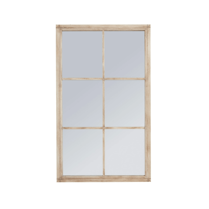 Window Mirror - Washed Wood - Large - Home Chairs